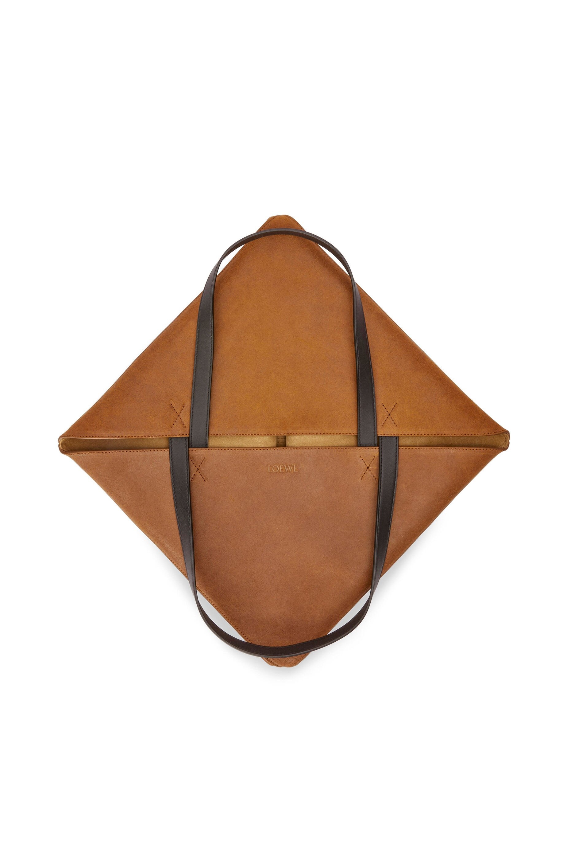 XL Puzzle Fold tote in pressed suede - 6