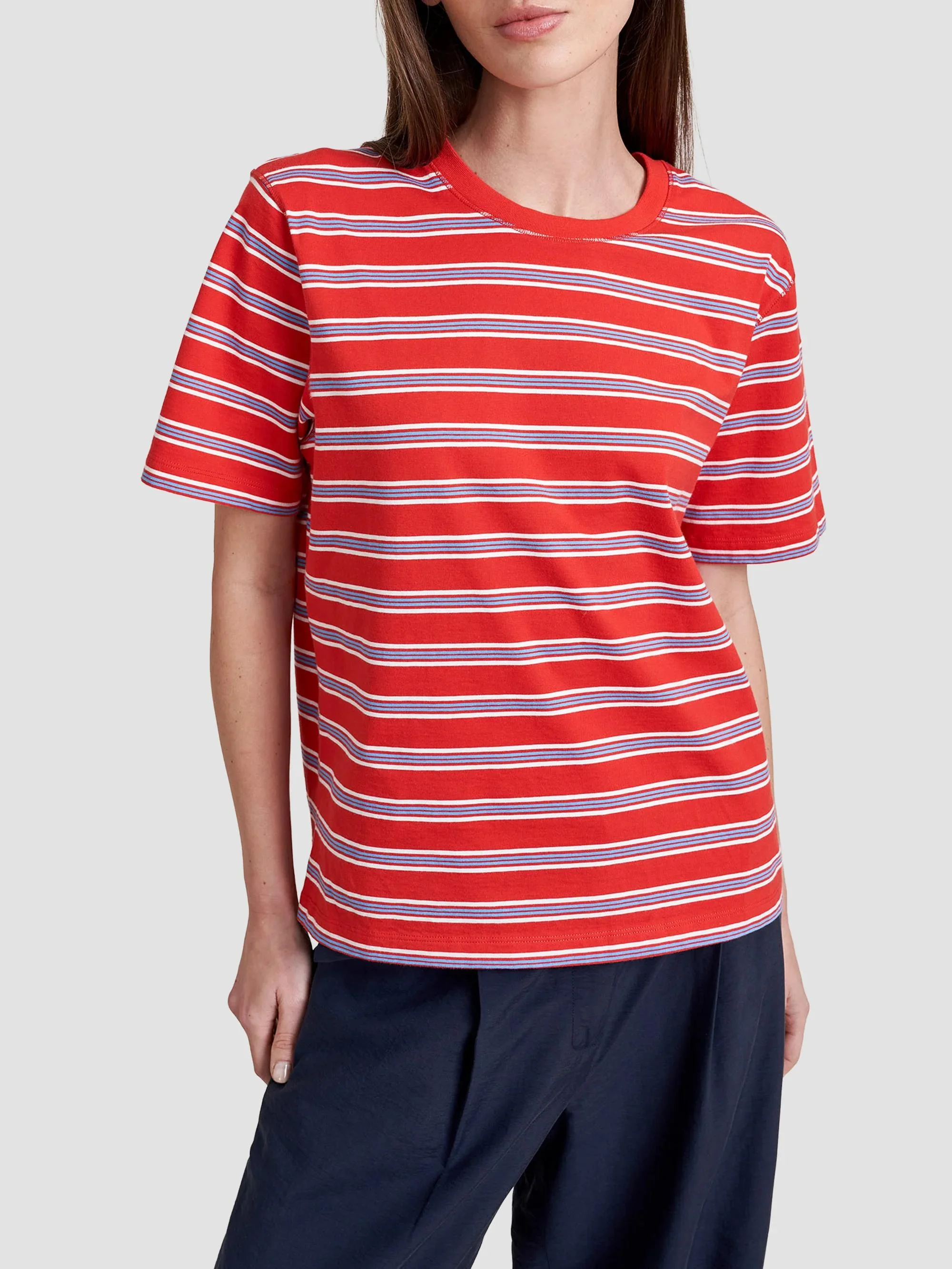 Women's Boyfriend T-Shirt - Red Multi - 1
