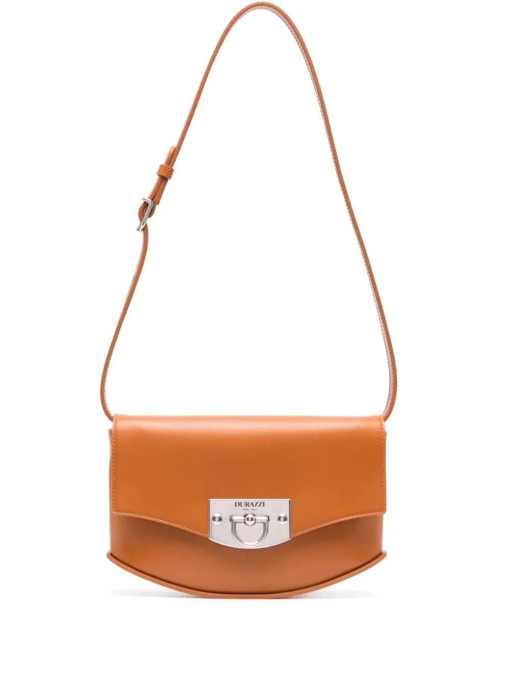 logo-engraved leather shoulder bag - 1