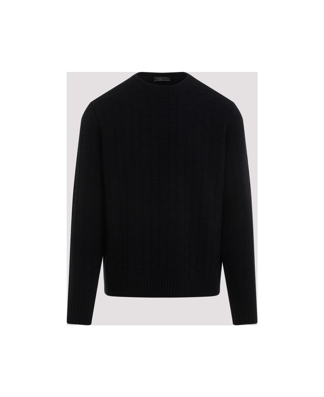 Midnight Blue Wool Blend Sweater - 3