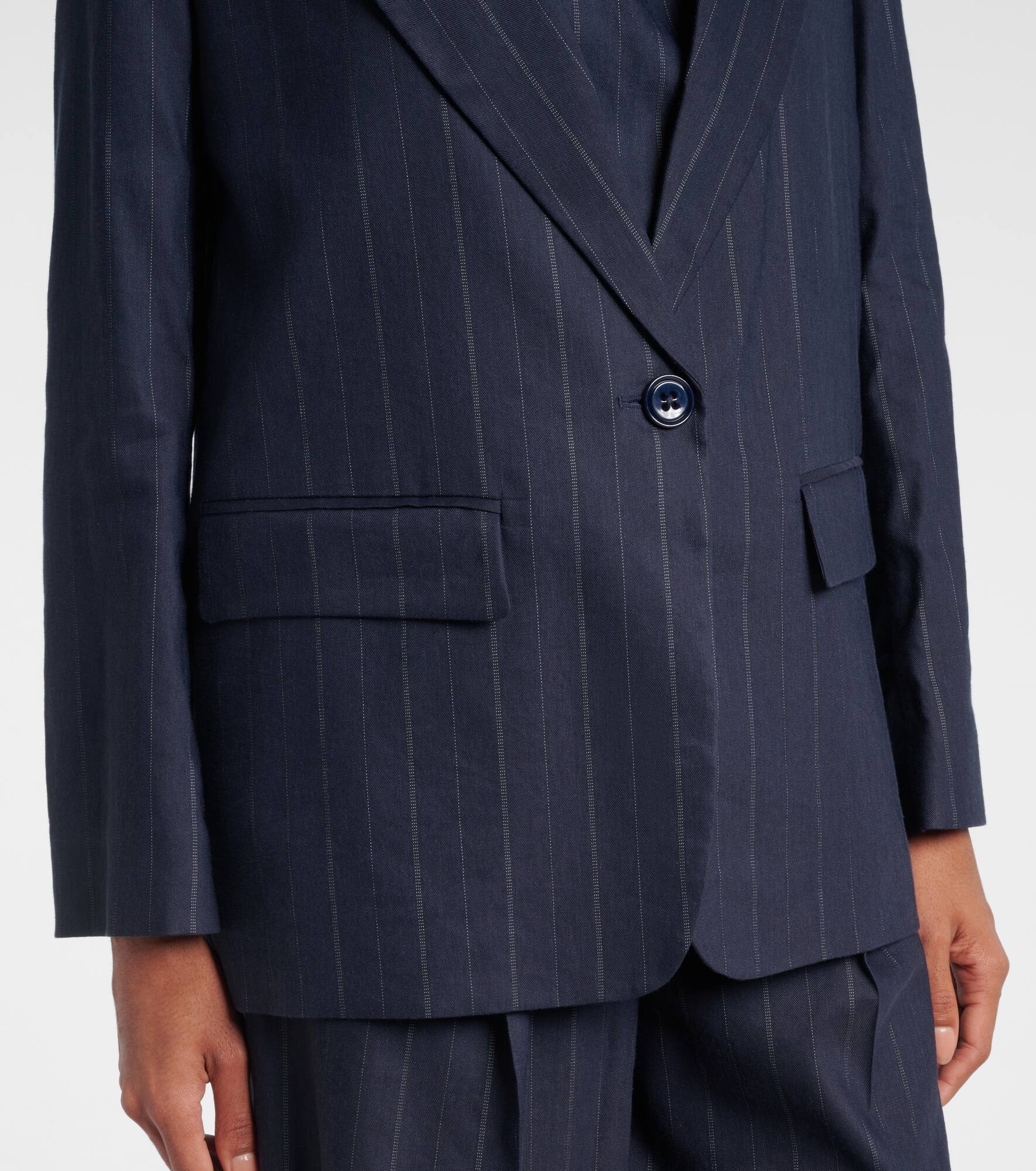 Modern Sophistication linen-blend blazer - 5