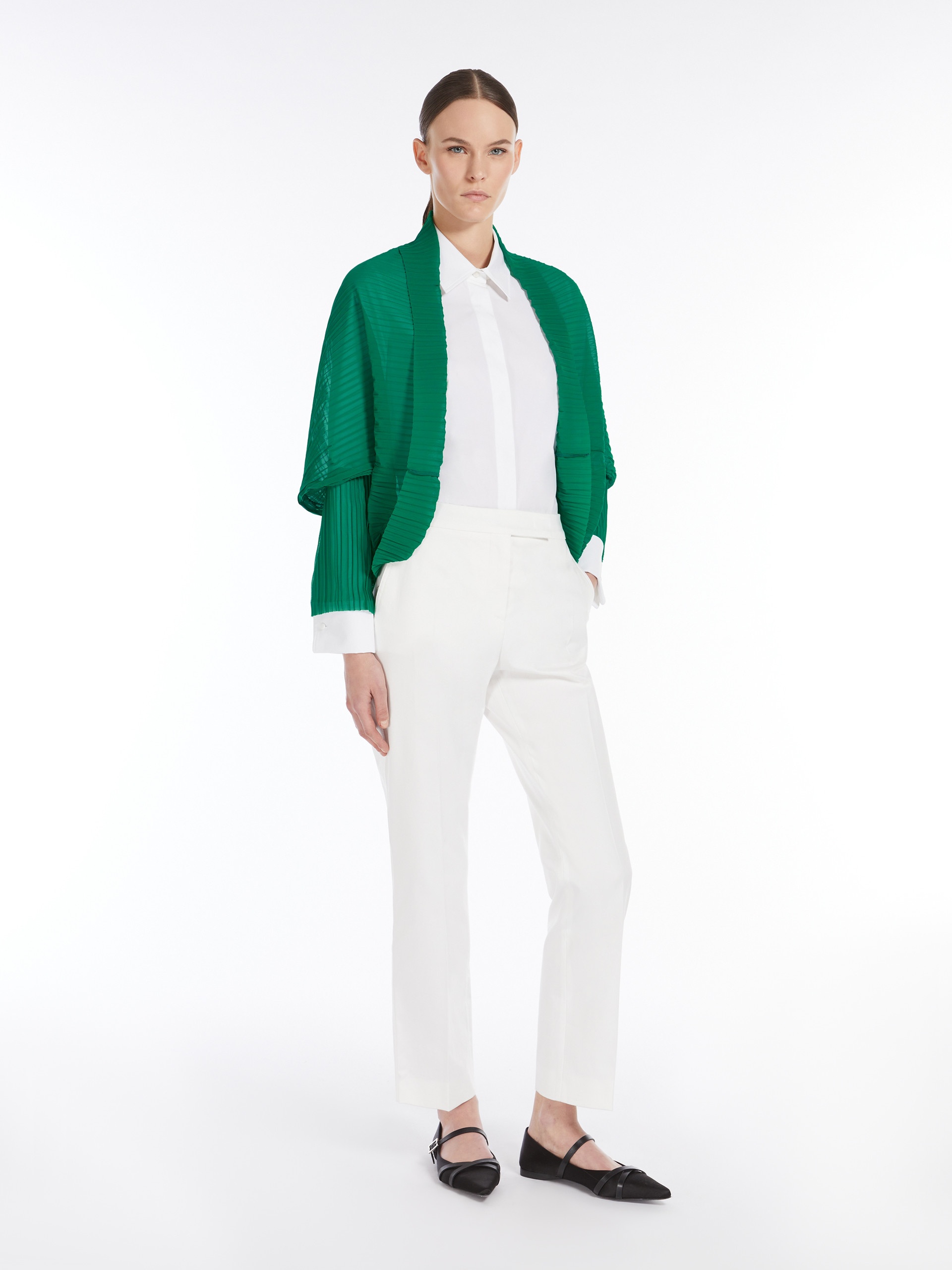 VESUVIO Pleated fabric shrug - 2