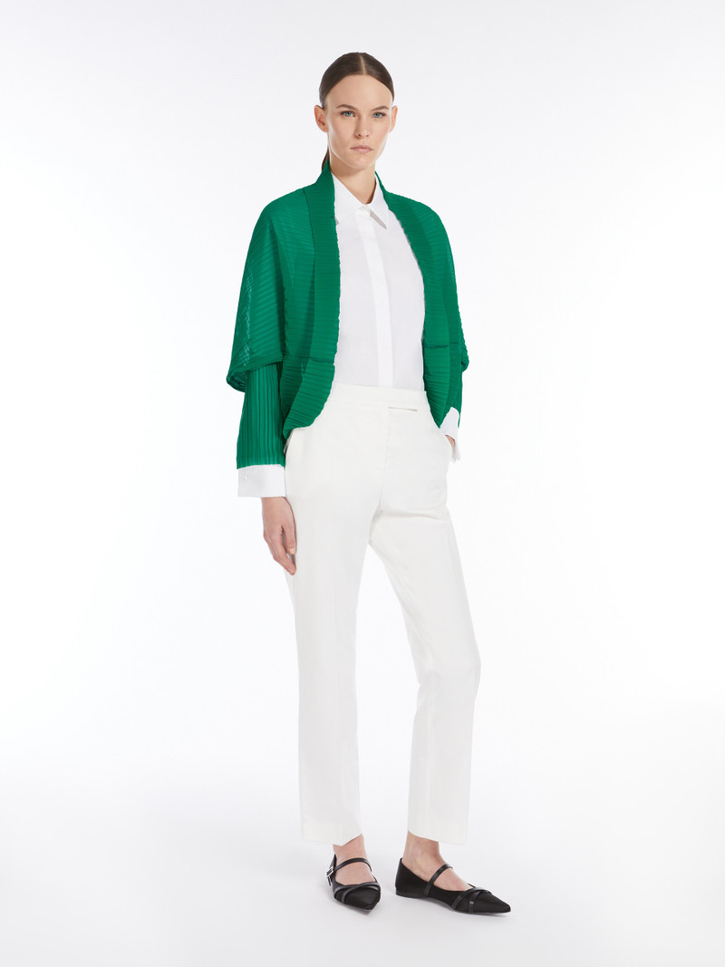 Max Mara VESUVIO Pleated fabric shrug outlook