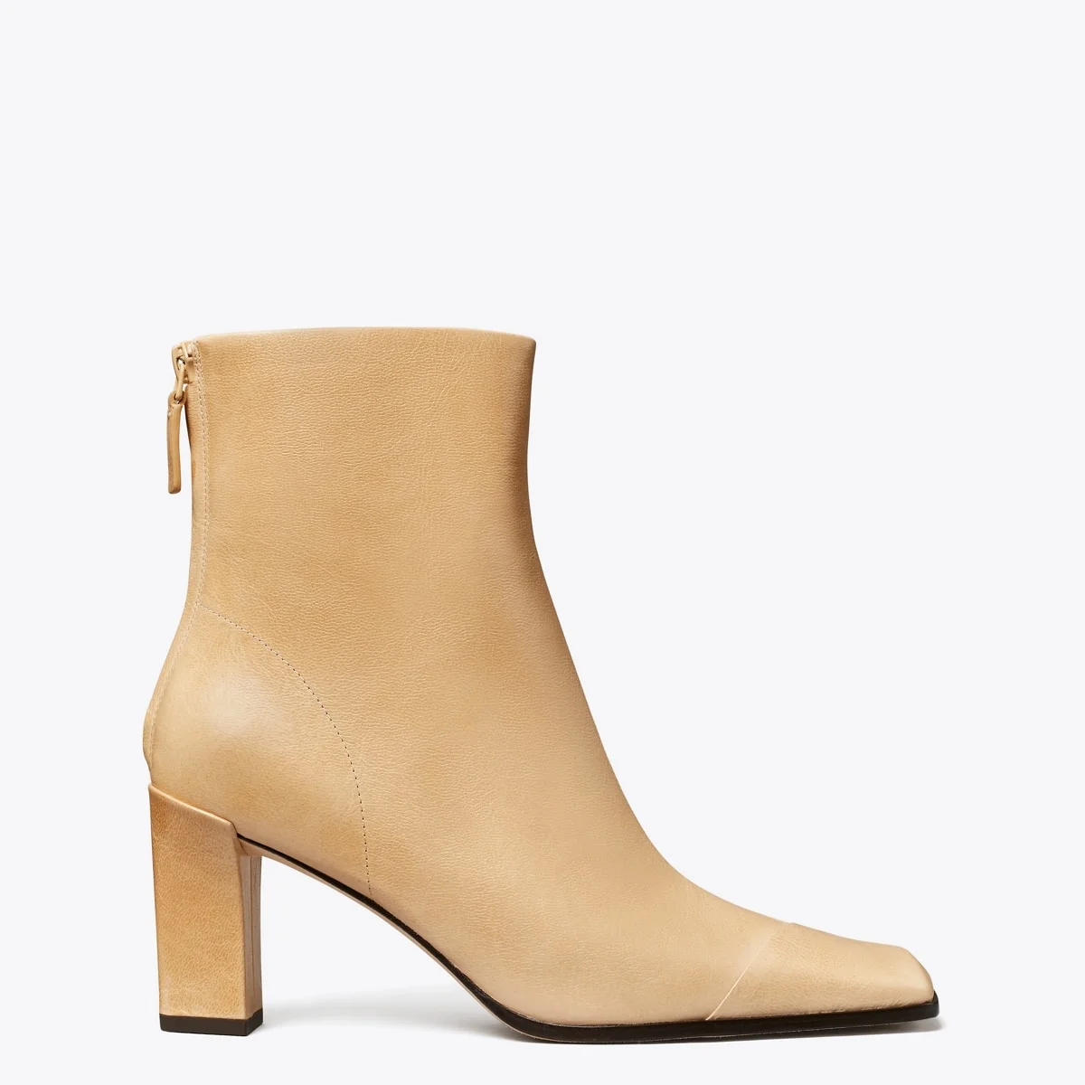 Asymmetric Cap-Toe Ankle Boot - 1