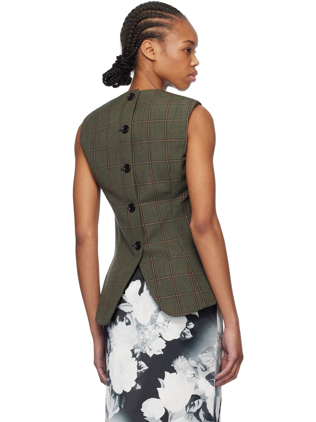 Khaki Blazer Top - 3