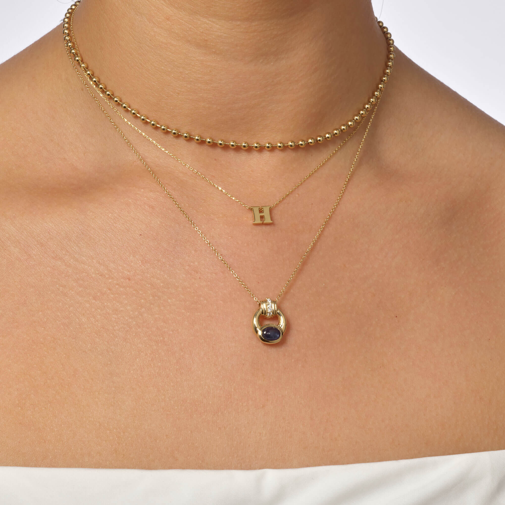 Le Bleu Bijoux Door Knocker Necklace - 2