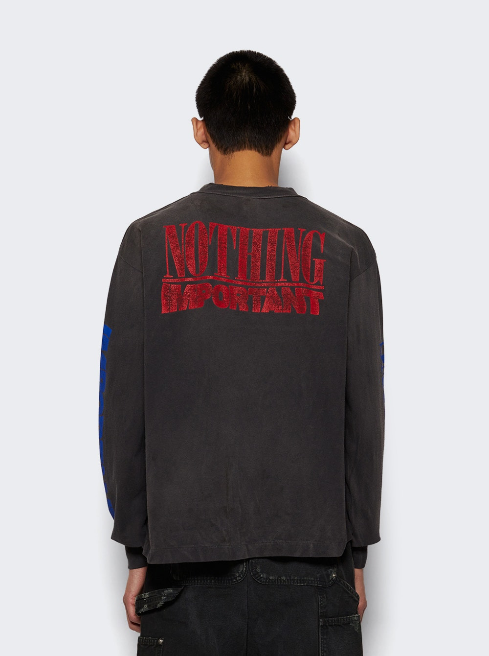Nothing Important Long Sleeve T-shirt Black - 5