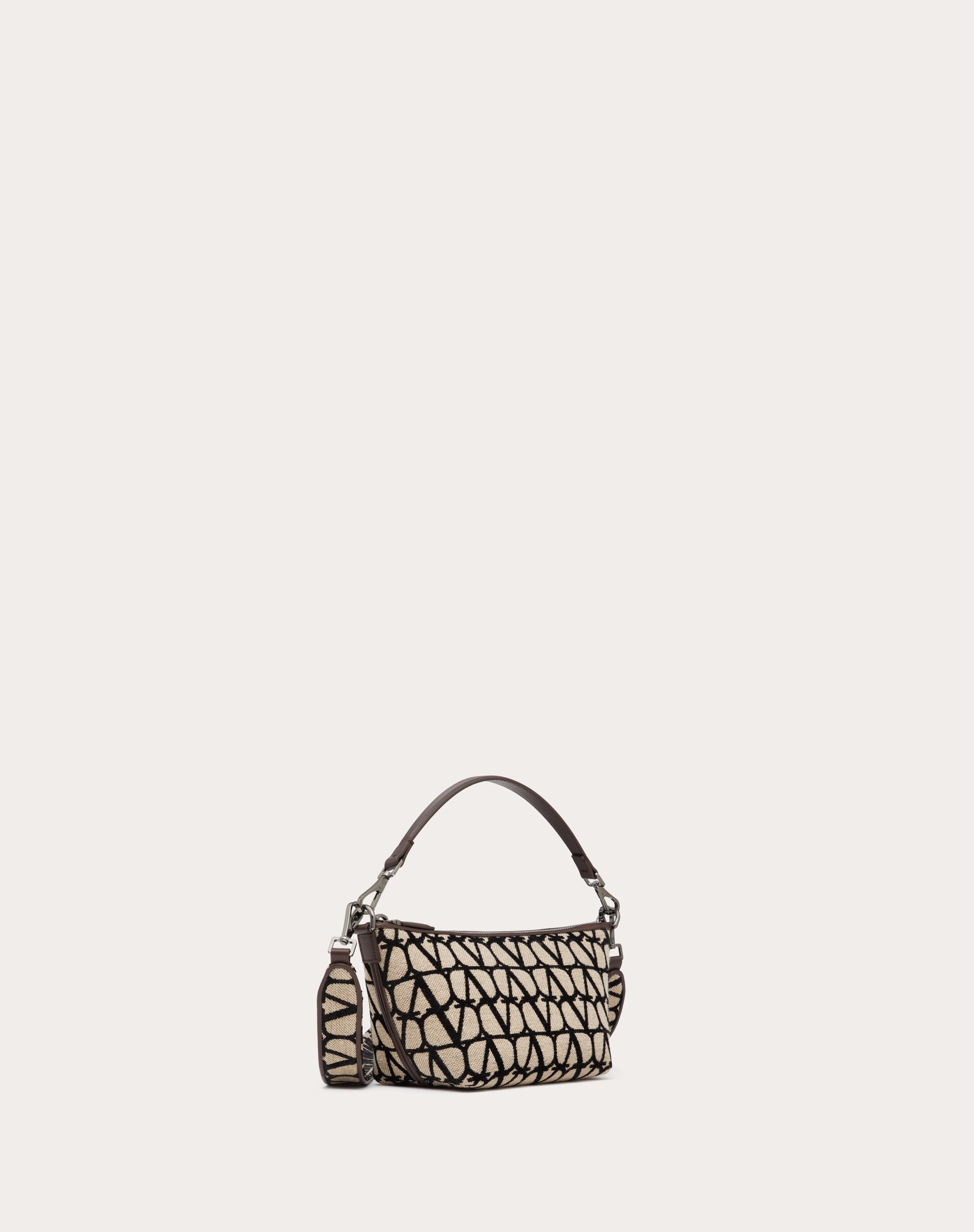 TOILE ICONOGRAPHE SHOULDER BAG WITH LEATHER DETAILS - 3