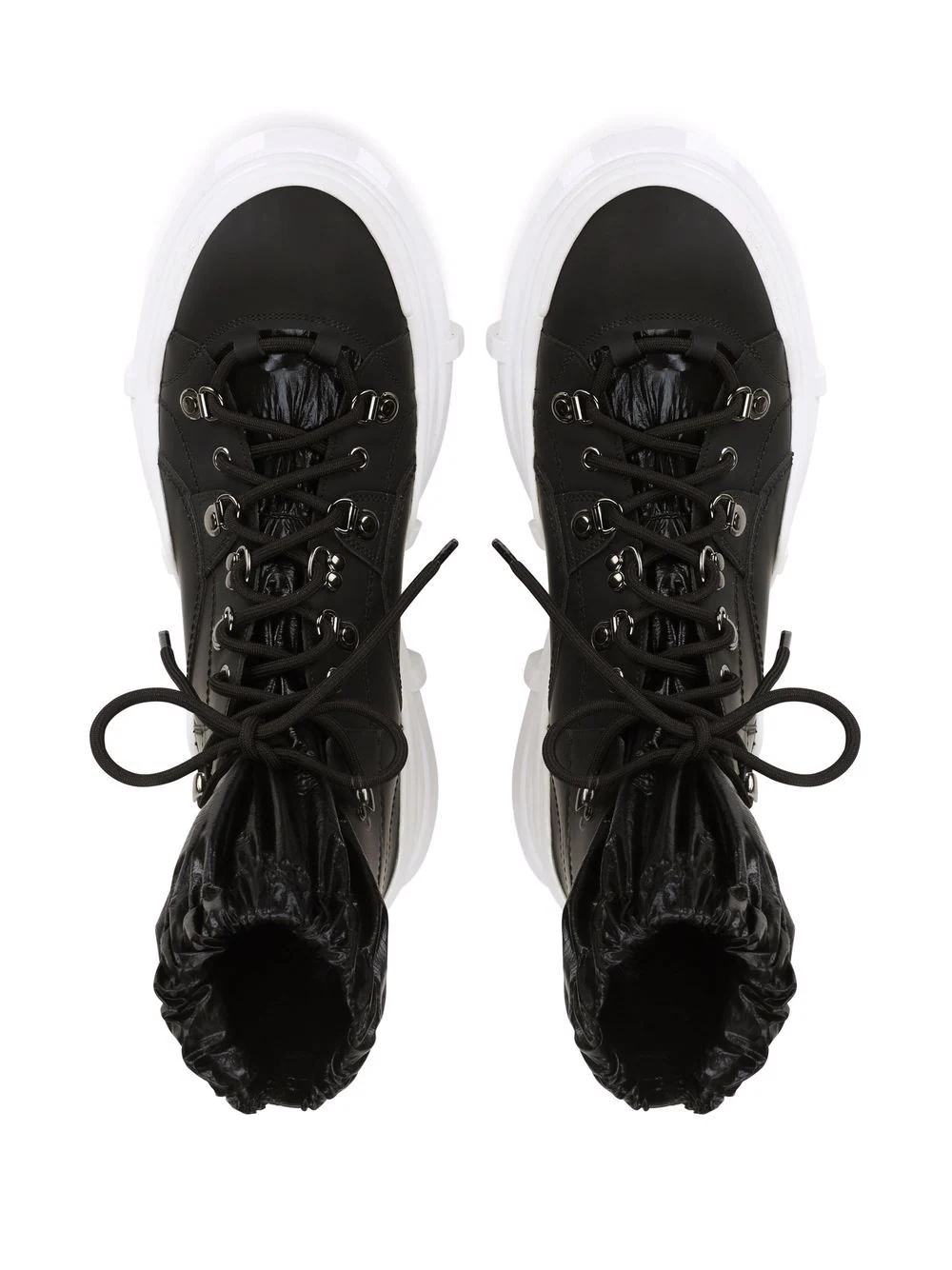 elasticated lace-up boots - 4