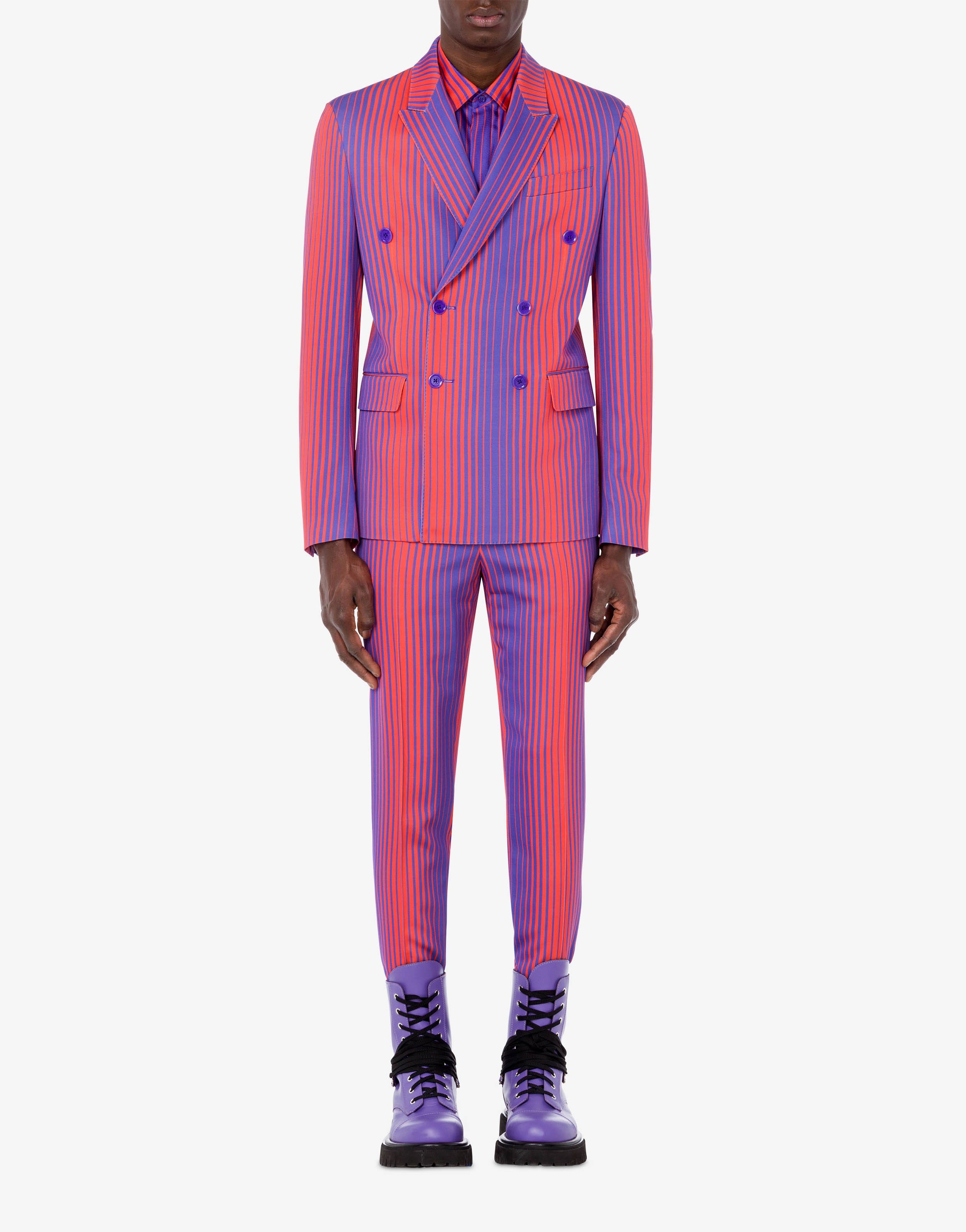 NUANCED-STRIPE SATIN JACKET - 2