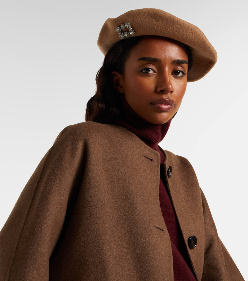 Roger Vivier Embellished wool beret outlook