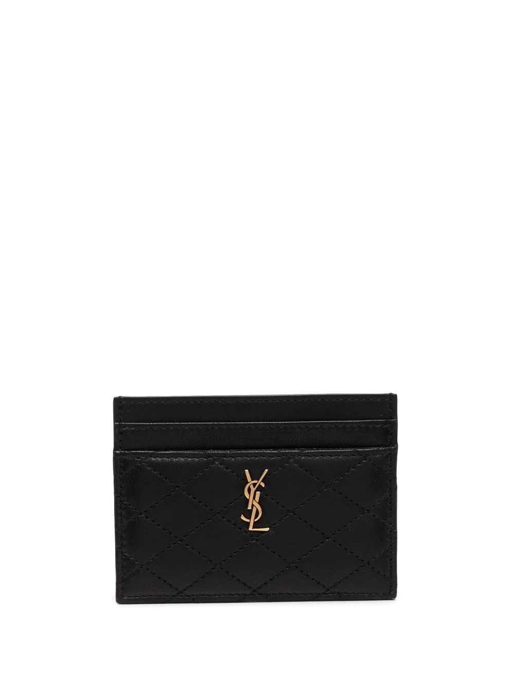 logo-plaque quilted wallet - 1