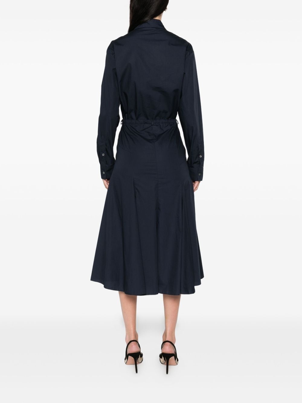 button-down flared midi dress - 4