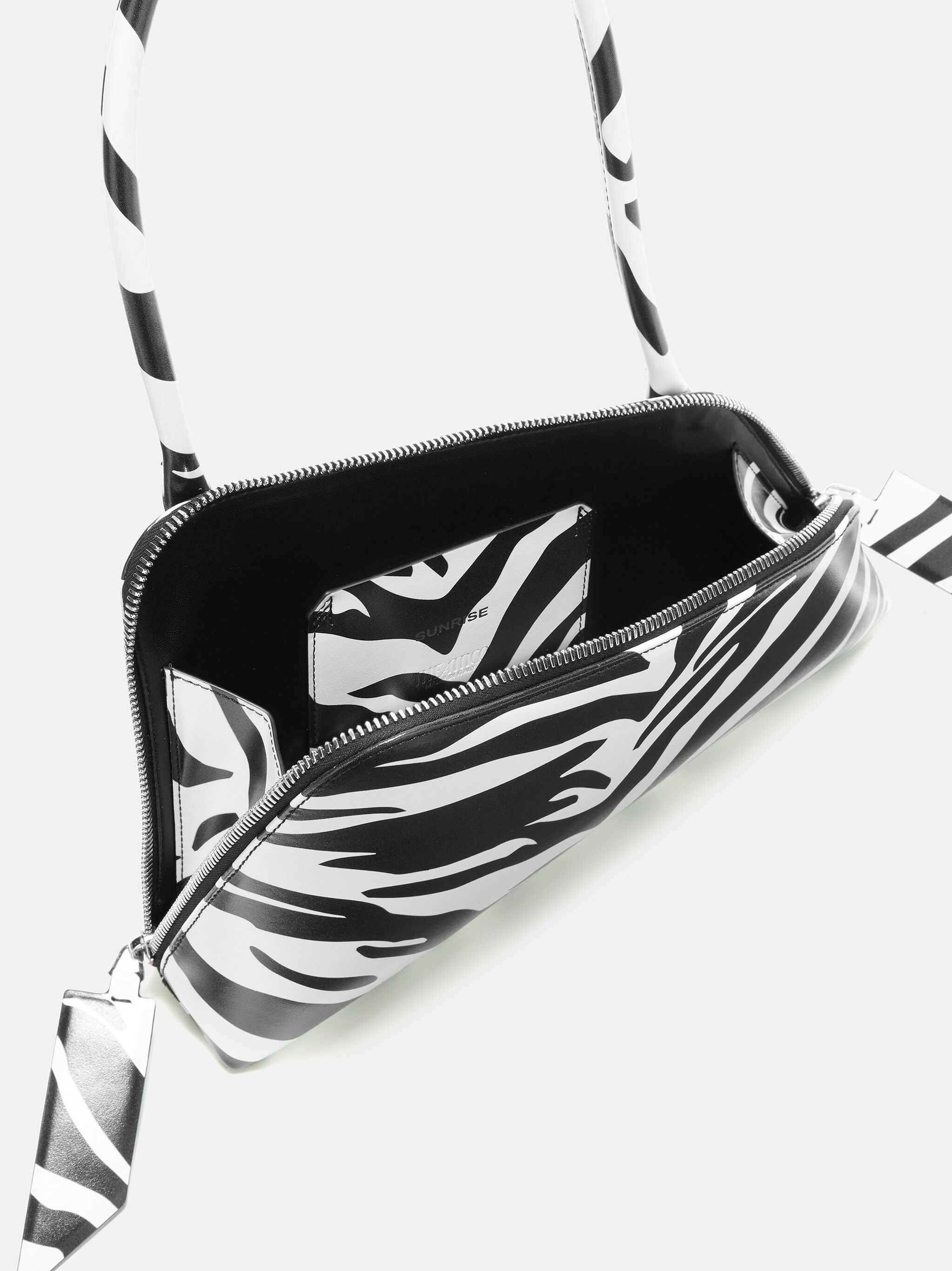 "SUNRISE" BLACK AND WHITE SHOULDER BAG - 4