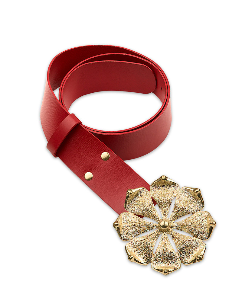 Gold Flower Buckle Belt 1