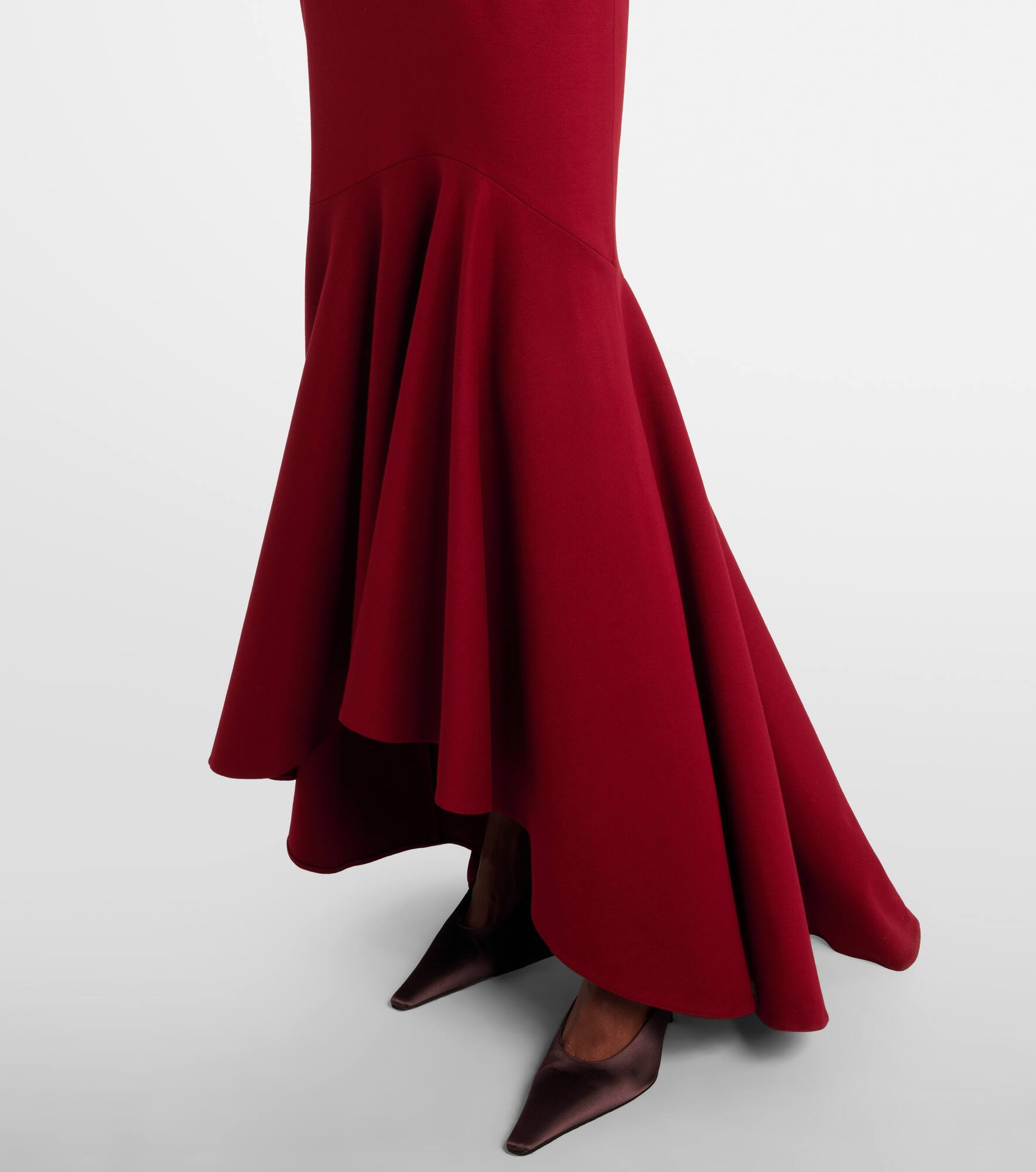 Belted off-shoulder jersey gown - 6