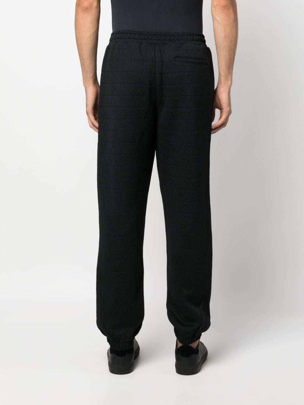 logo-pattern elasticated-waistband track pants - 4