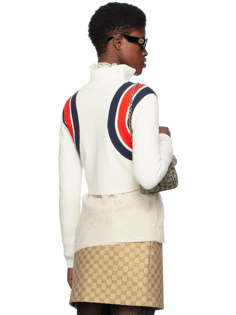 White Striped Turtleneck 3