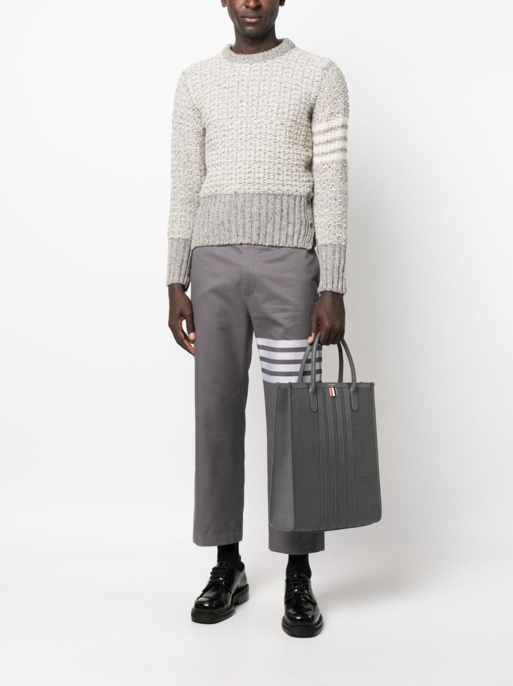 4-Bar-stripes vertical tote bag - 2