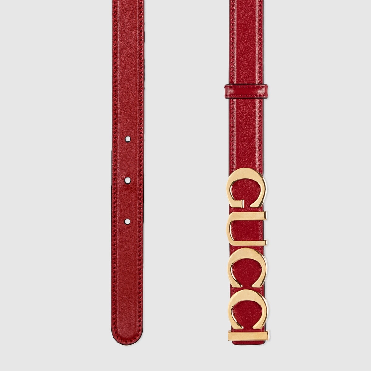 Gucci buckle thin belt - 2