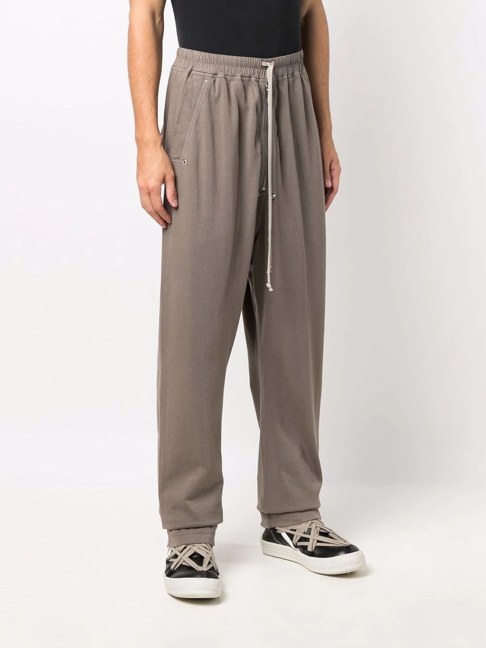 drawstring cotton trousers - 3