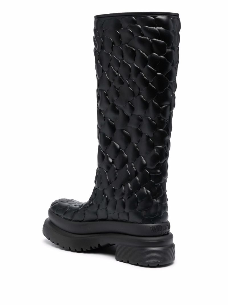 Atelier floral-embossed mid-calf rain boots - 3