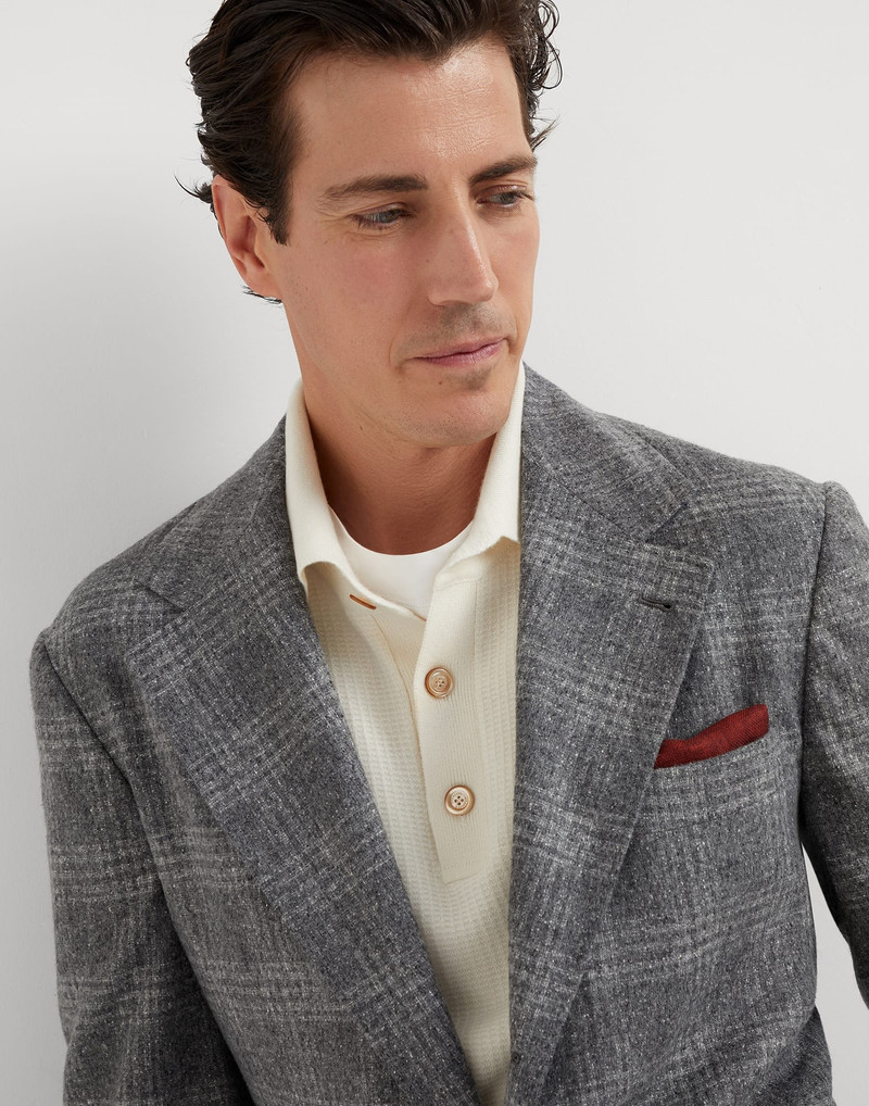 실크, 모직 및 캐시미어 Prince of Wales deconstructed Cavallo blazer 3