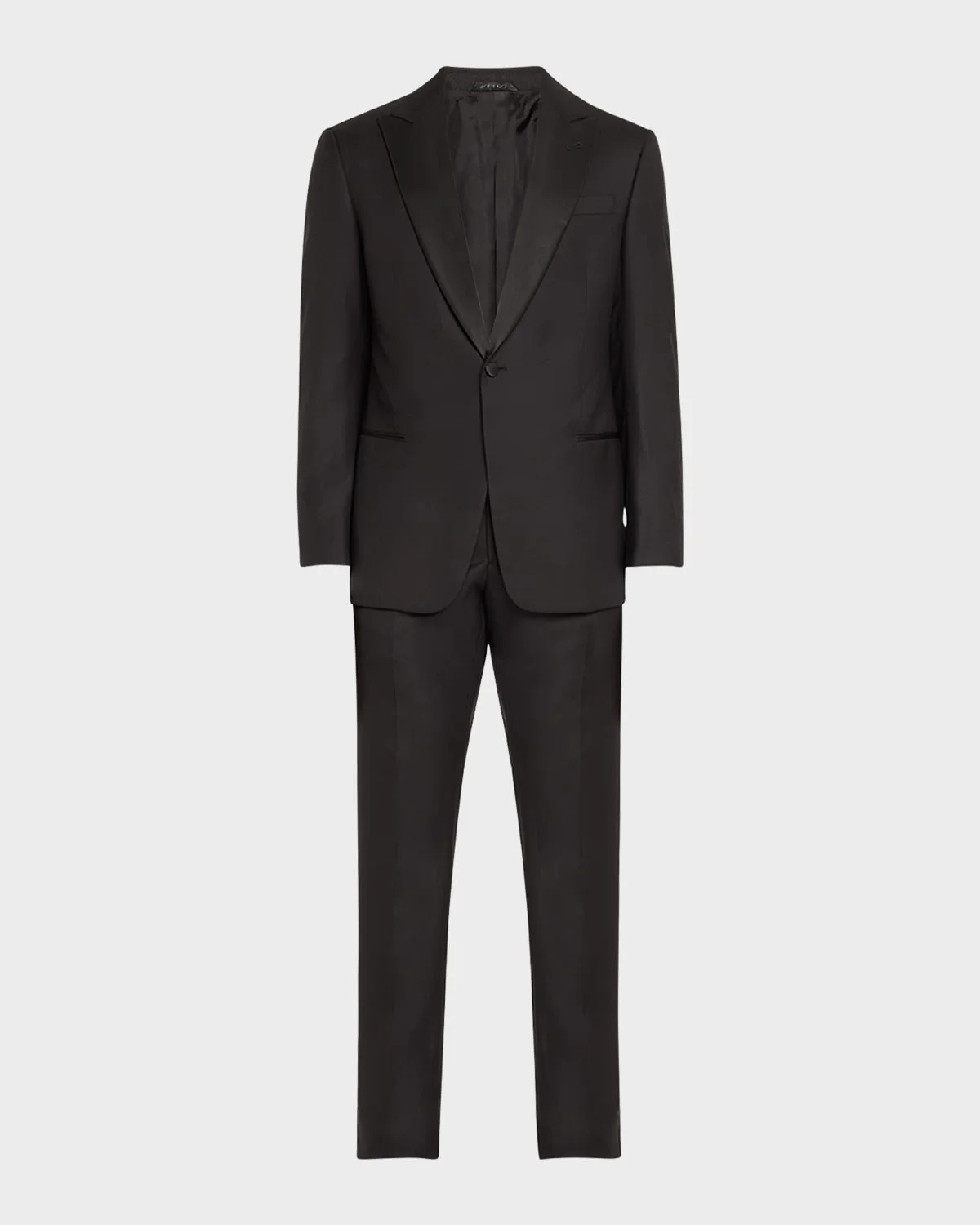 Men's Wool Satin-Lapel Two-Piece Tuxedo Set - 1