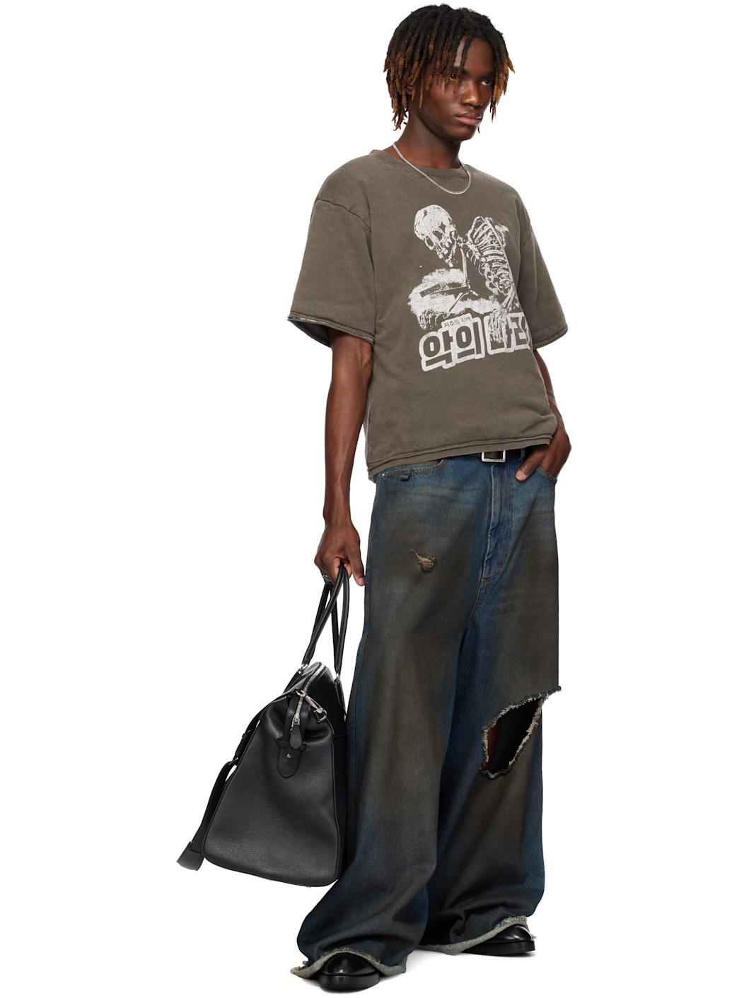 Gray Wadded T-shirt - 5