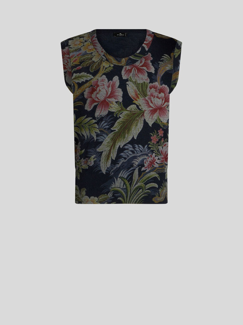 PRINTED KNIT VEST TOP 1