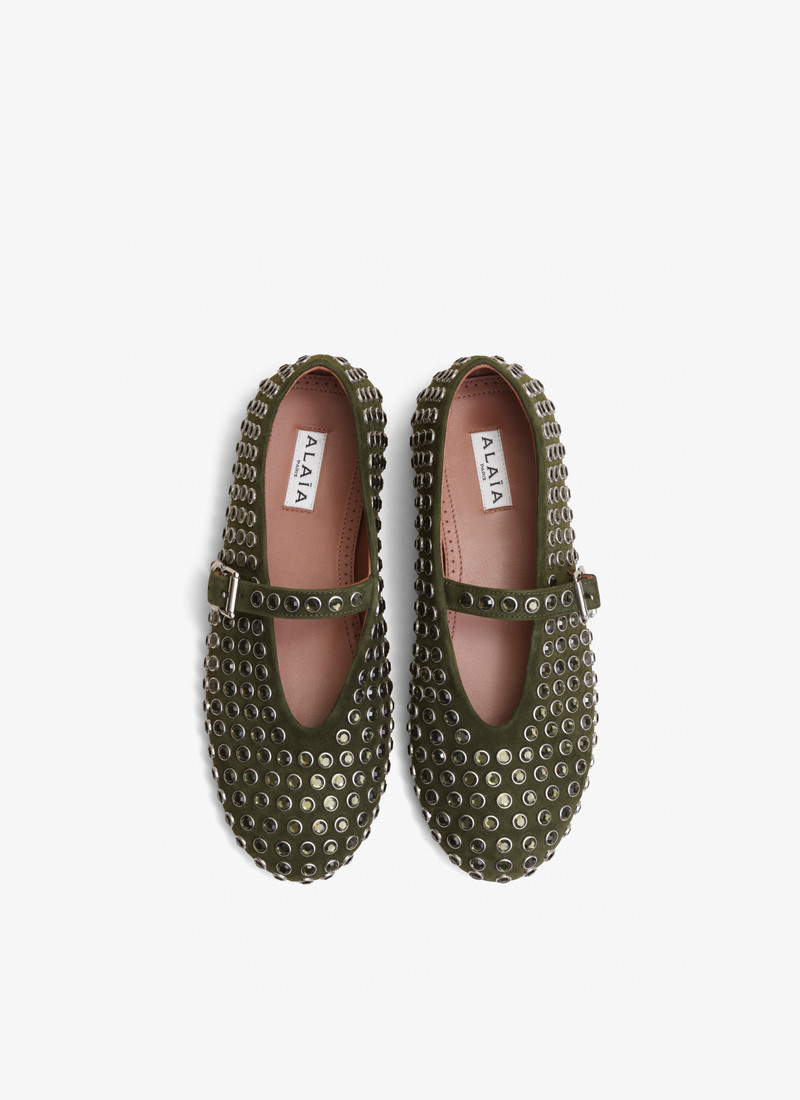 Alaïa BALLET FLATS IN STRASS LAMBSKIN outlook