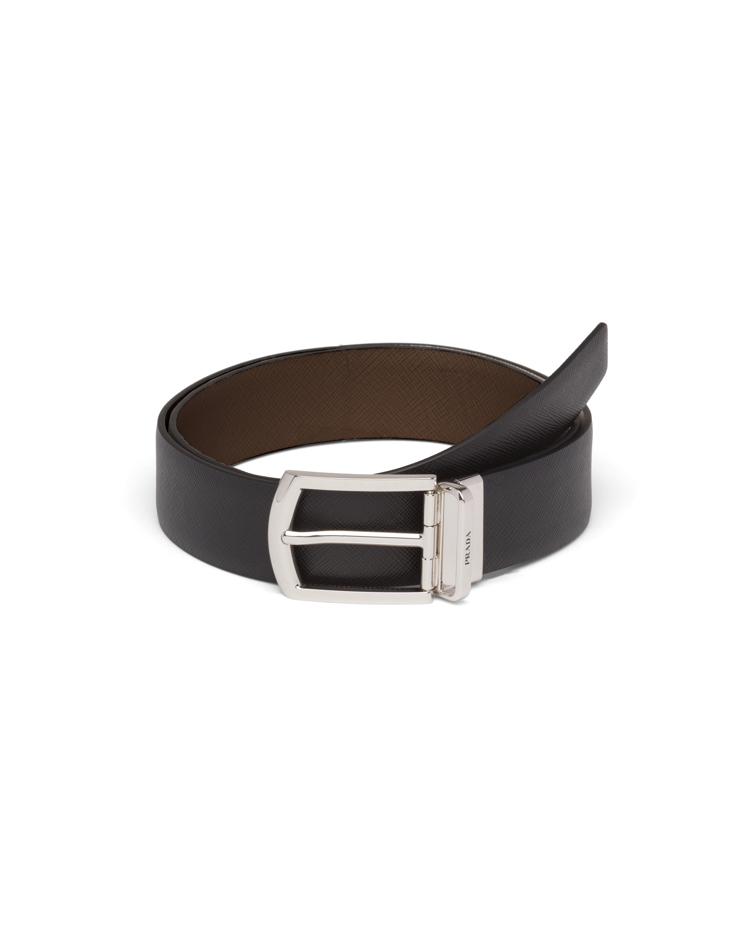 Reversible Saffiano leather belt - 1