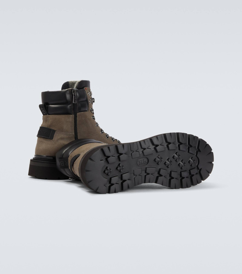 Seoul leather-trimmed suede lace-up boots 7