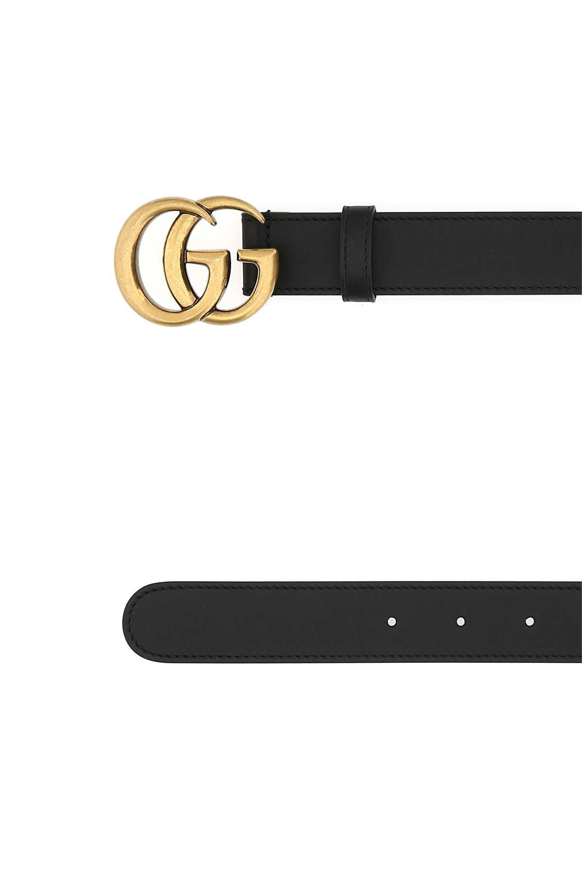 Gucci Men Black Leather Belt - 2