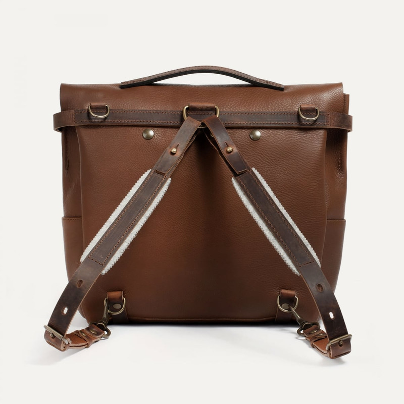Bleu de Chauffe ECLAIR L POSTMAN BAG  -  AMBER BROWN outlook