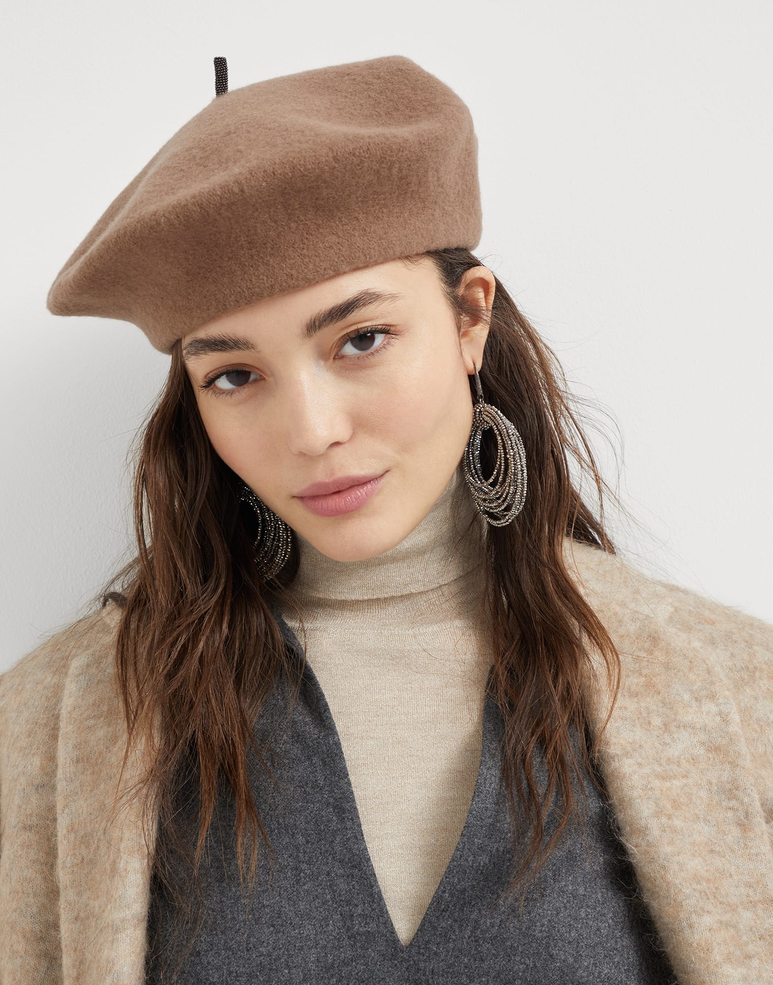 Wool beret with Precious detail - 3