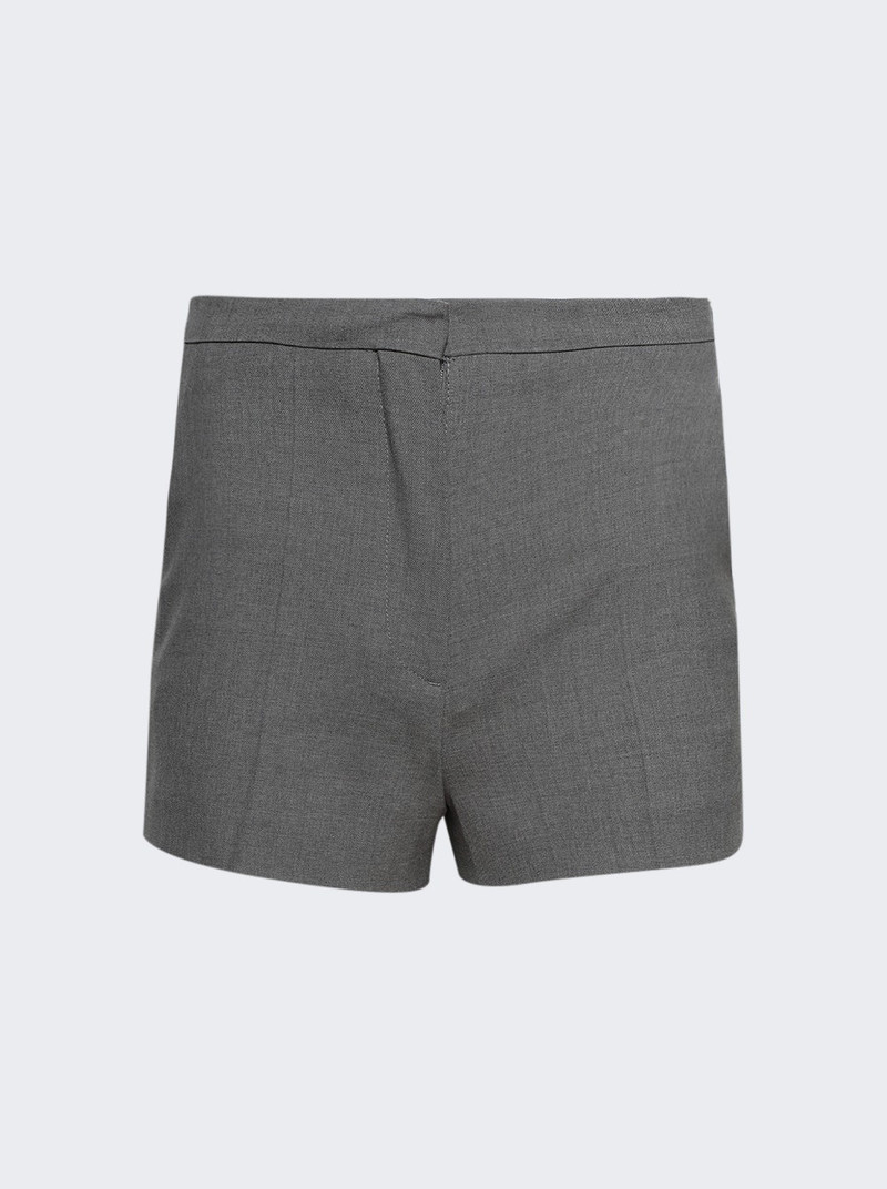 Serge Tailored Mini Shorts Grey Melange 1