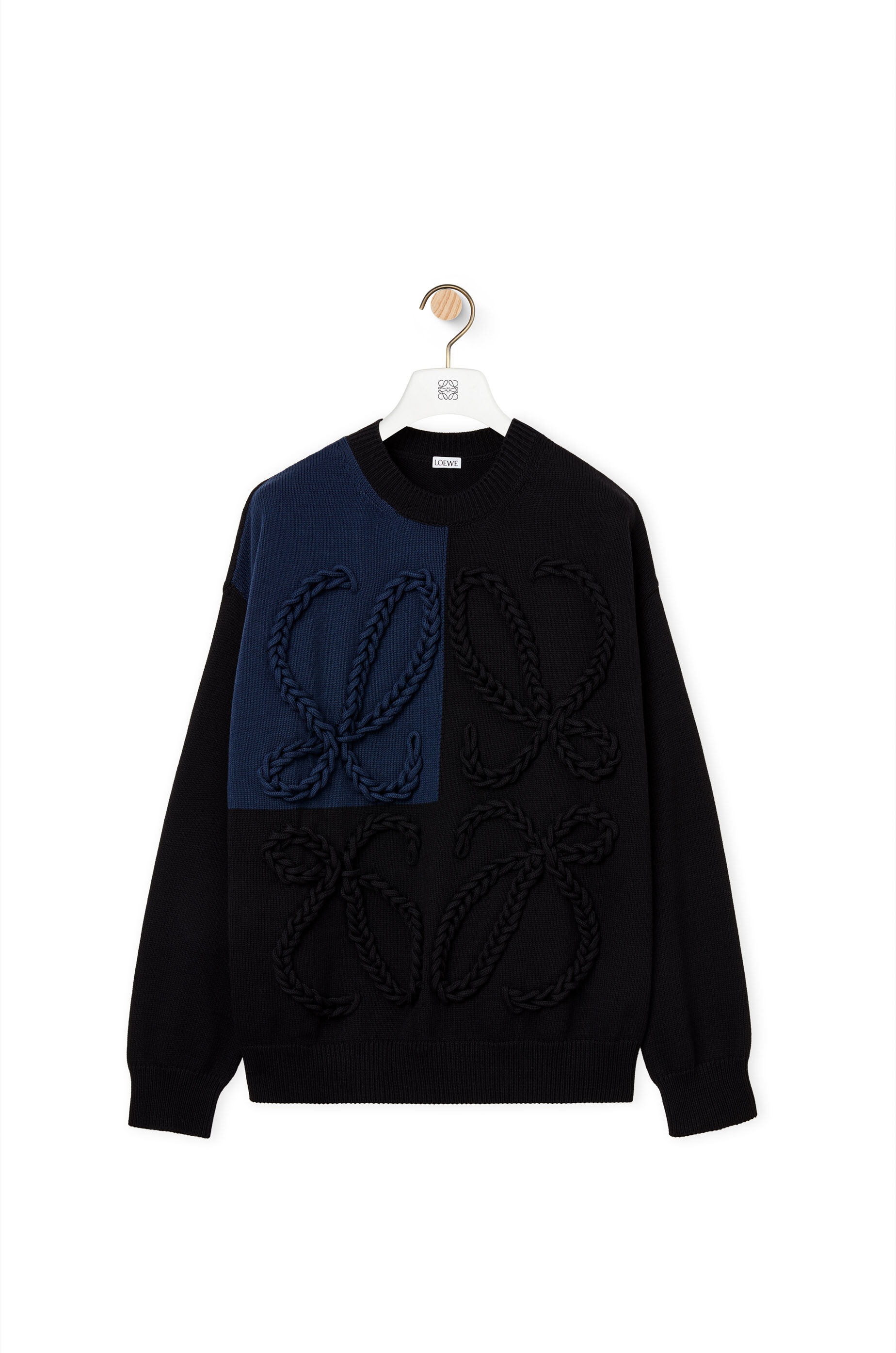 Anagram embroidered sweater in cotton - 1