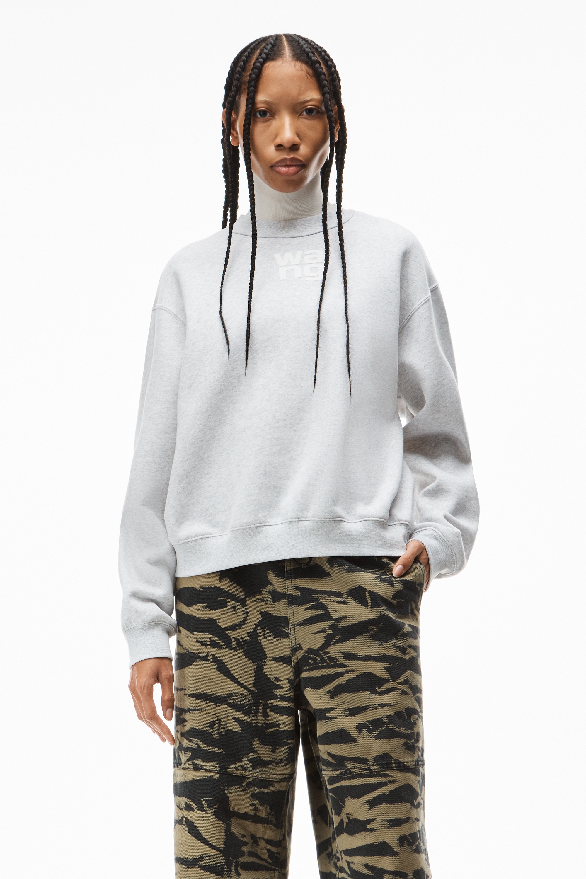 puff logo sweatshirt in structured terry - 2