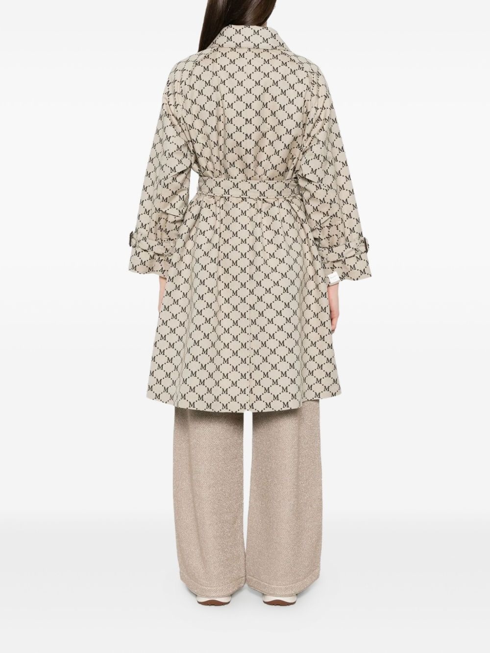 monogram double-breasted trench coat - 2