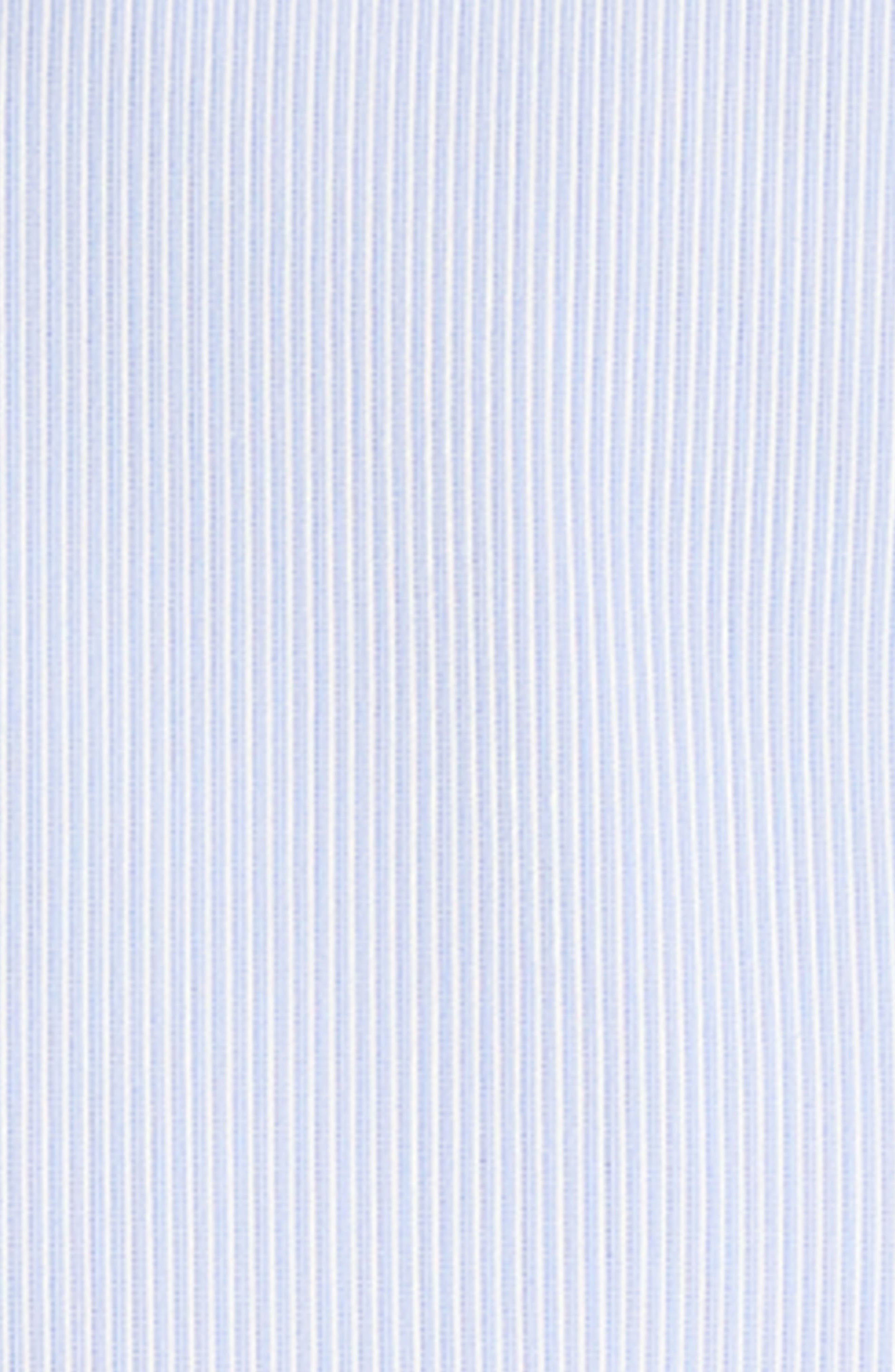 Theory Sylvian Pinstripe Stretch Cotton & Nylon Button-Up Shirt in Blue Multi - 4