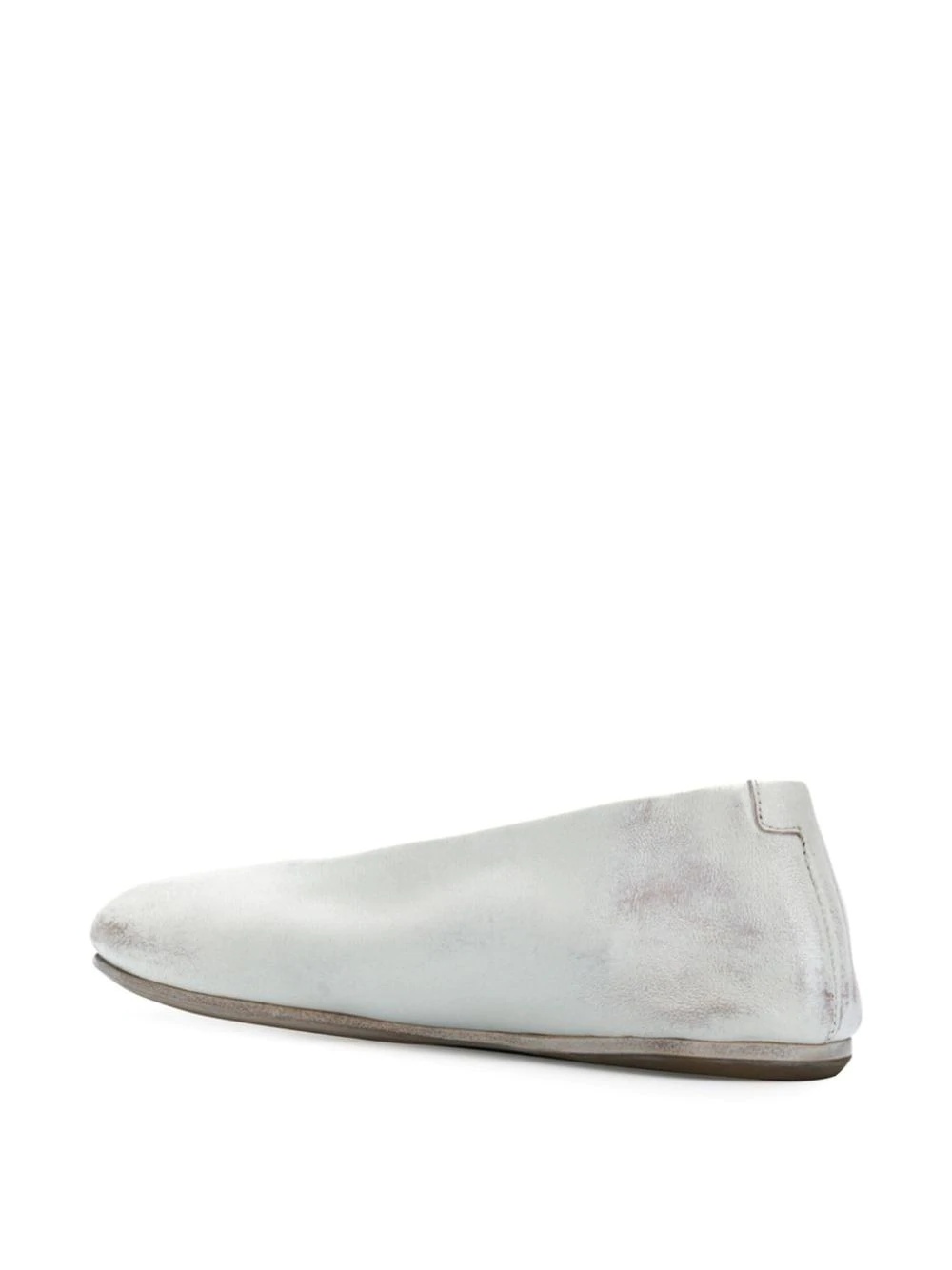 distressed-effect ballerina flats - 3