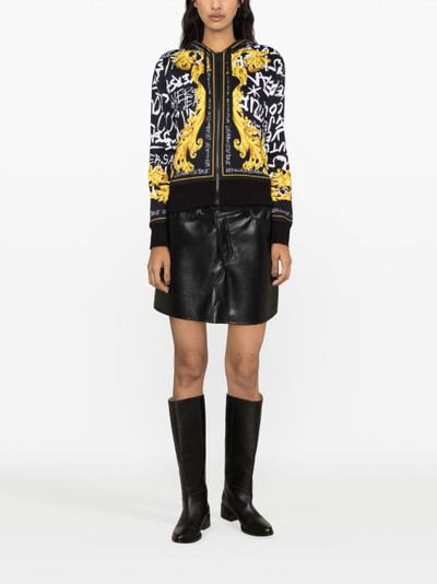 VERSACE JEANS COUTURE graffiti-print zip-up hoodie outlook