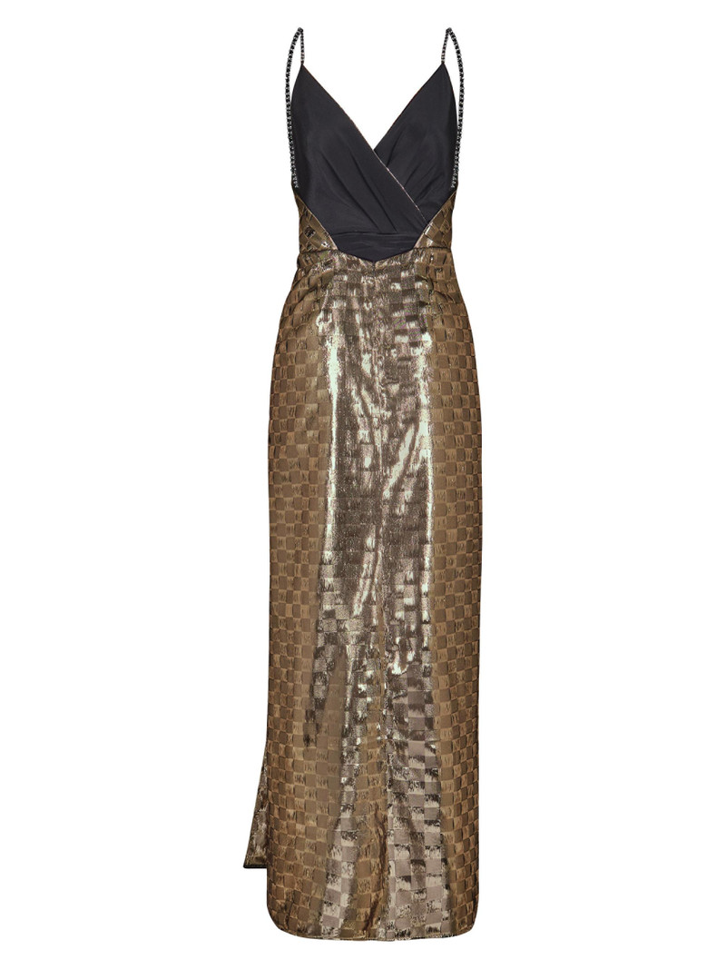 Women's Henna Night Maxi Dress - Black Ecru 3