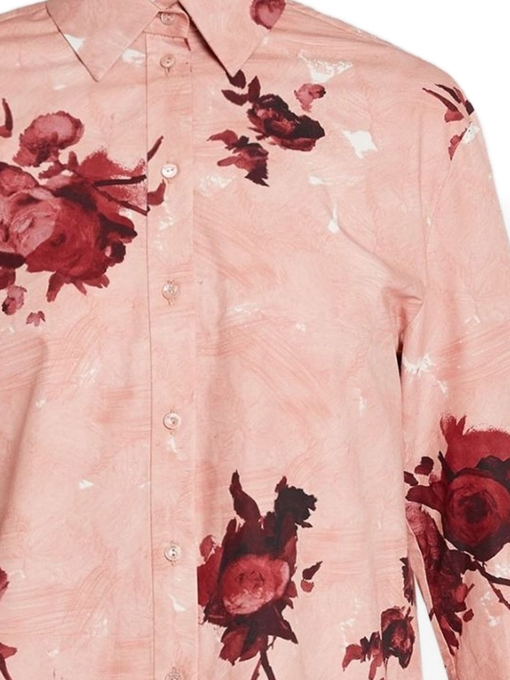 rose-print long-sleeve shirt - 2