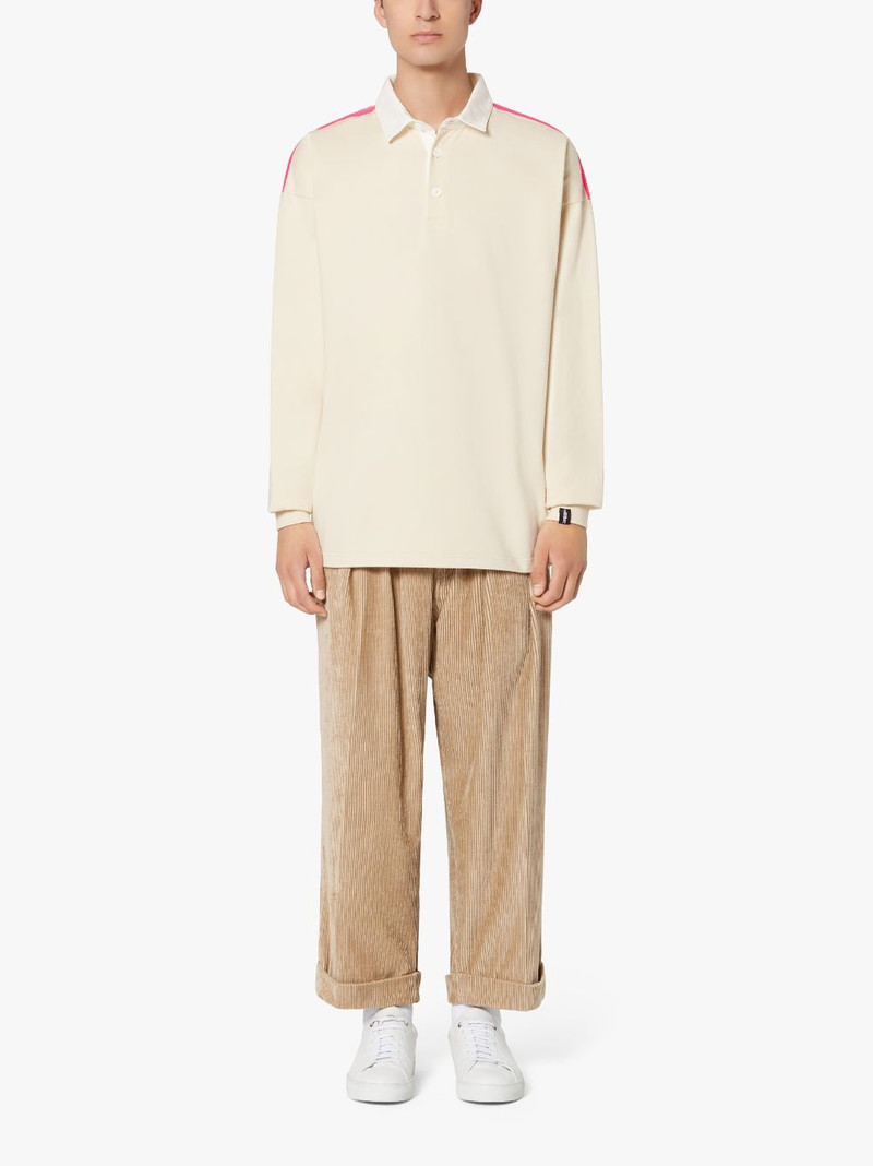 Mackintosh BONE WHITE X PINK COTTON RUGBY SHIRT | GJM-201 outlook