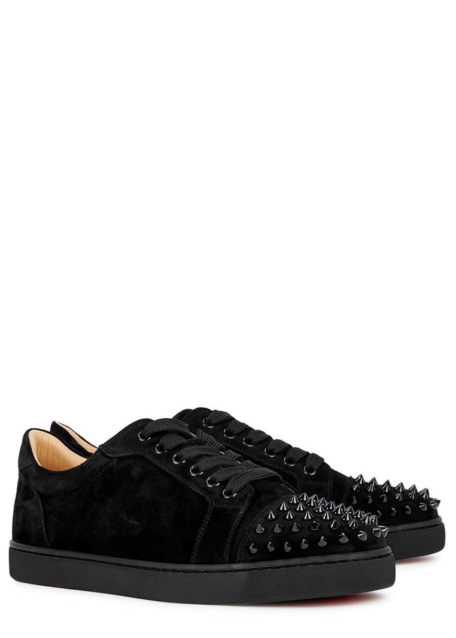 Christian Louboutin Vieira Spikes Black Suede Sneakers - 2