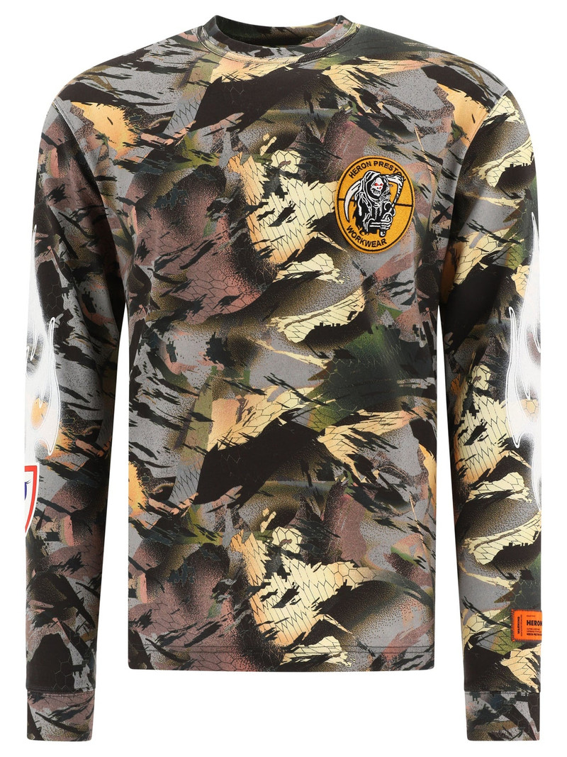 Camo Flaming T-Shirts Green 1
