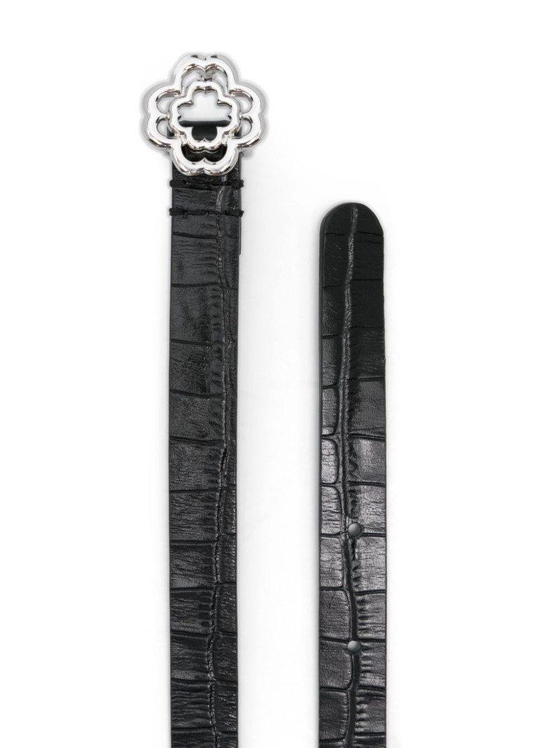 maje slim crocodile-effect leather Clover belt outlook