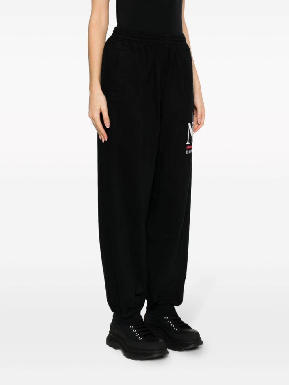 logo-print cotton-blend track pants - 3
